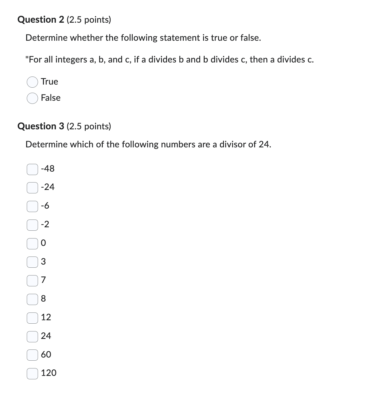 Question 1 (2.5 points) Below is a proof of a