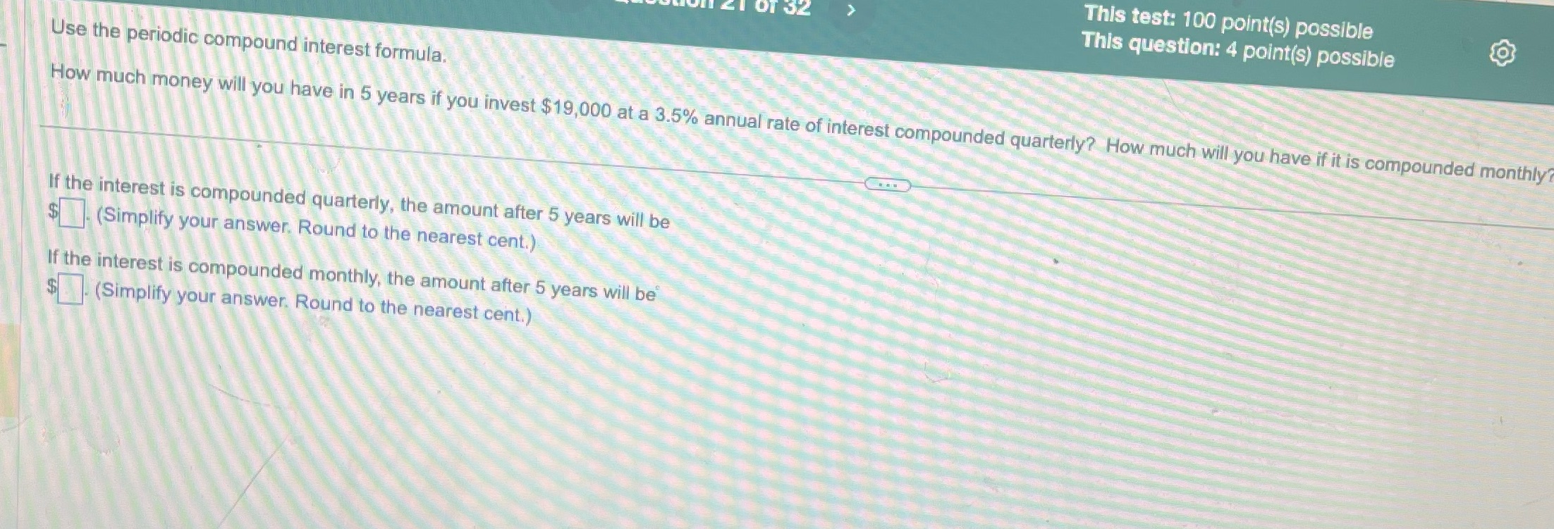 This test: 100 point(s) possible 2 This question: