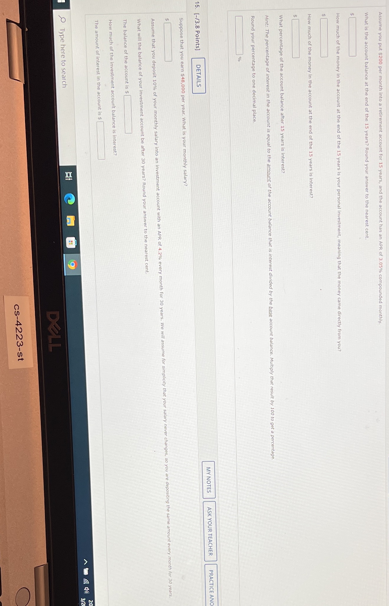 Assume you put $200 per month into a retirement