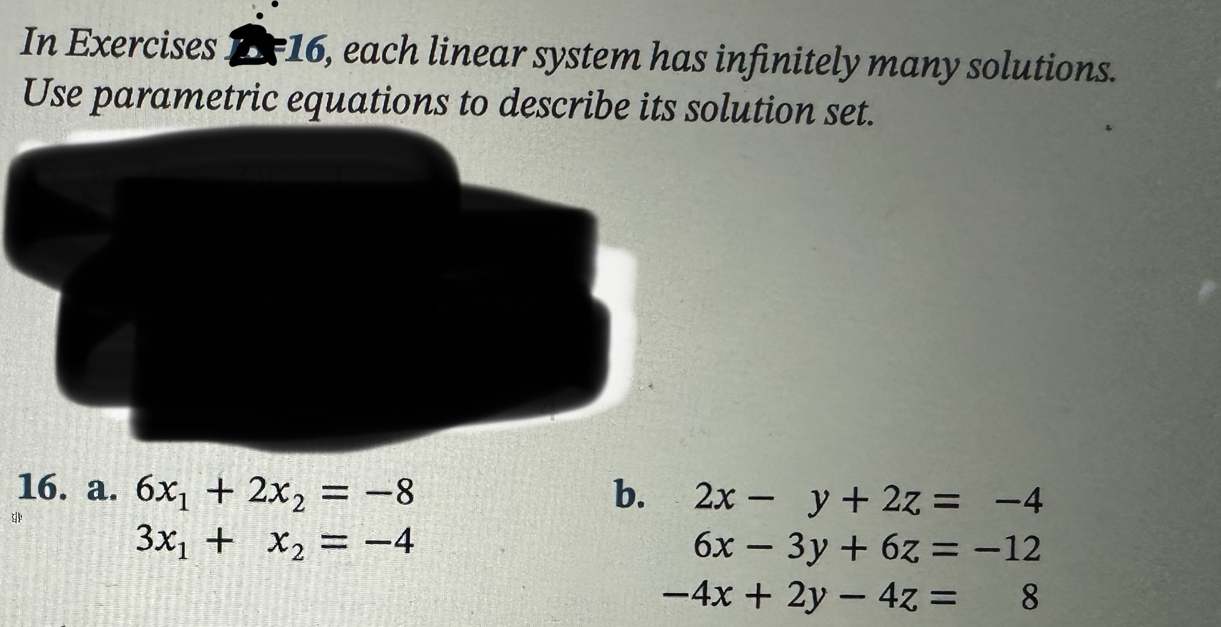 In Exercises .316, each linear system has
