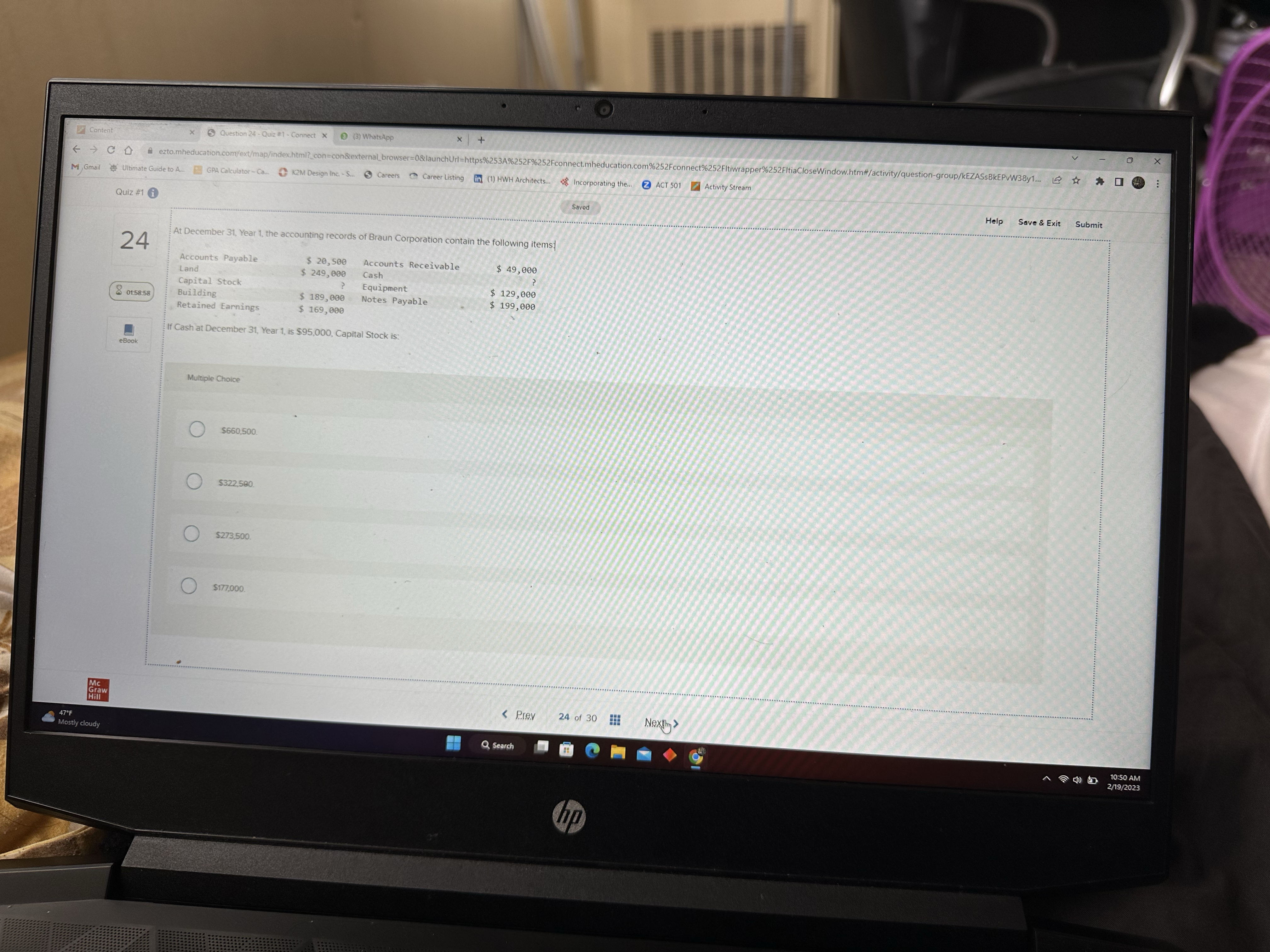Content * + O X x Question 27 - Quiz #1 - Connect