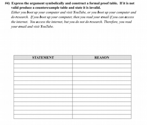 #4) Express the argument symbolically and