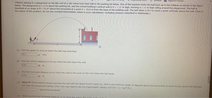 Children playing in a playground on the flat roof