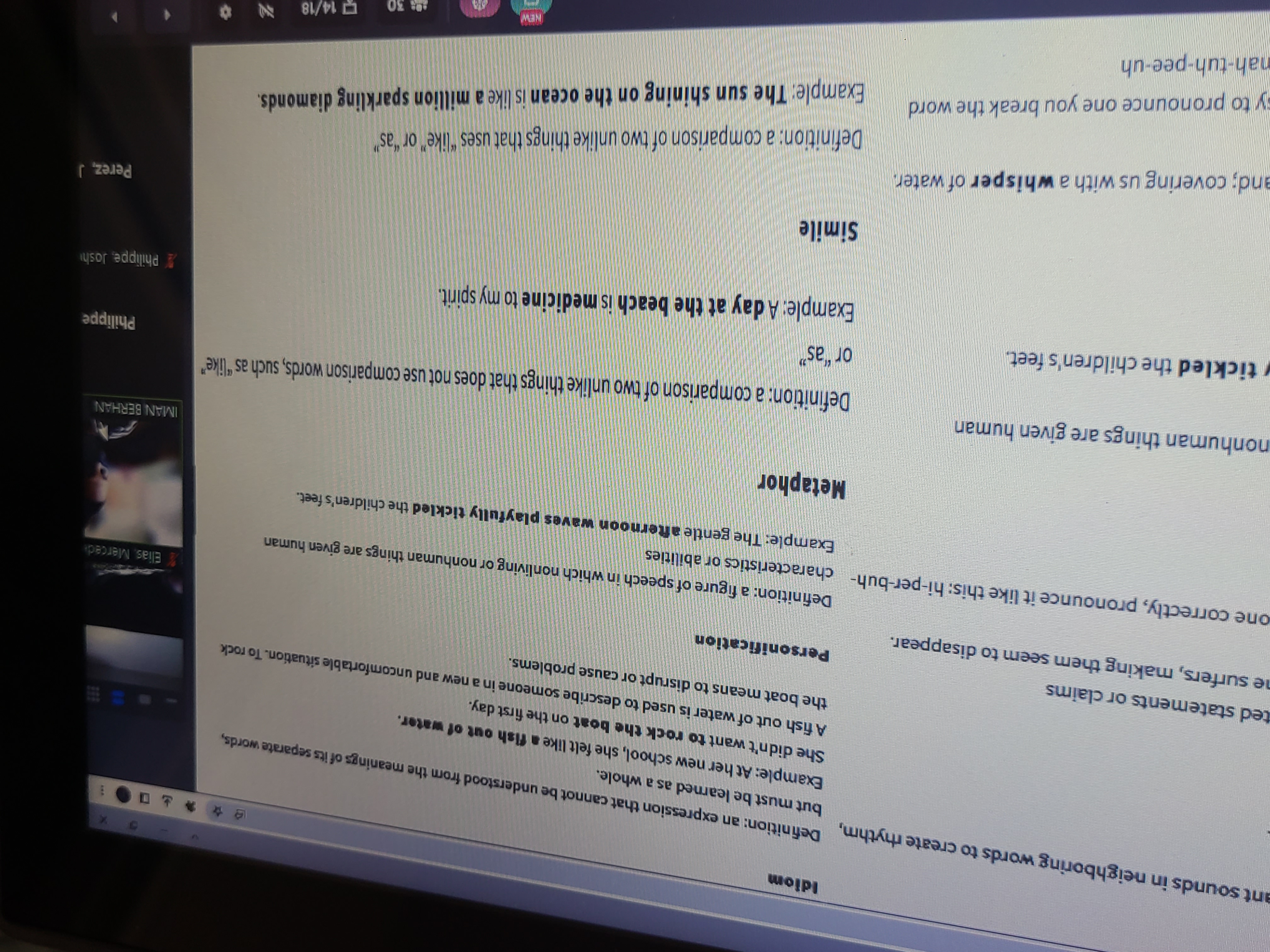 Idiom ant sounds in neighboring words to create