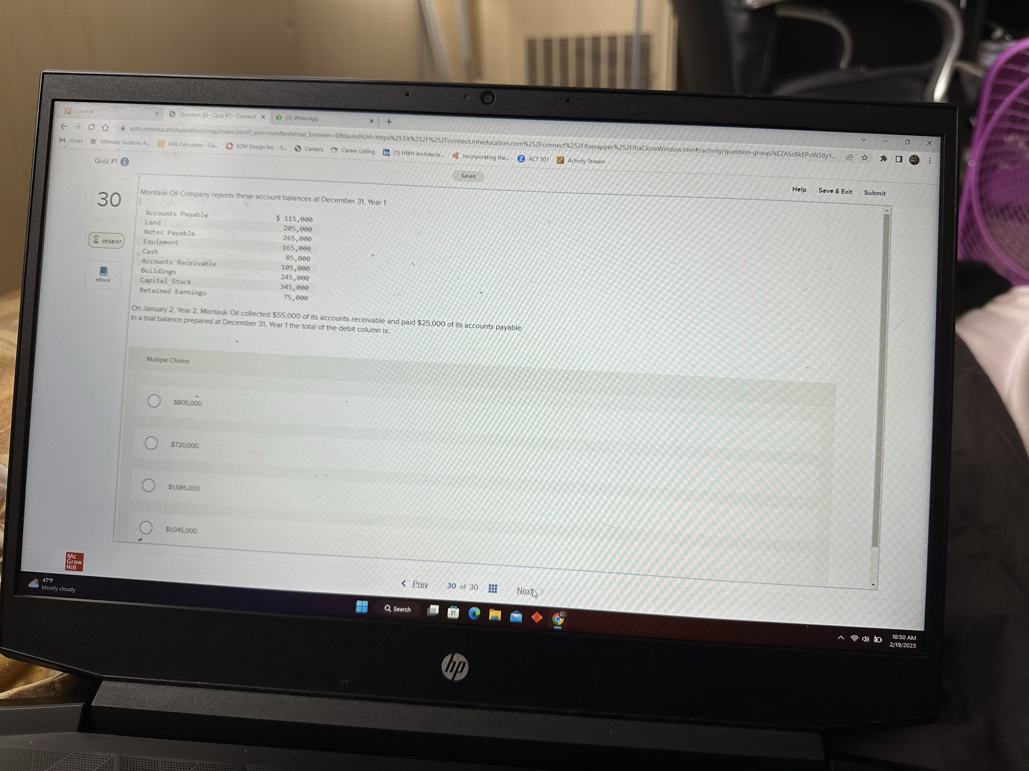 Content * + O X x Question 27 - Quiz #1 - Connect
