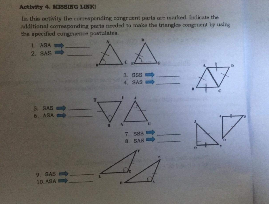 Activity 4. MISSING LINK! In this activity the