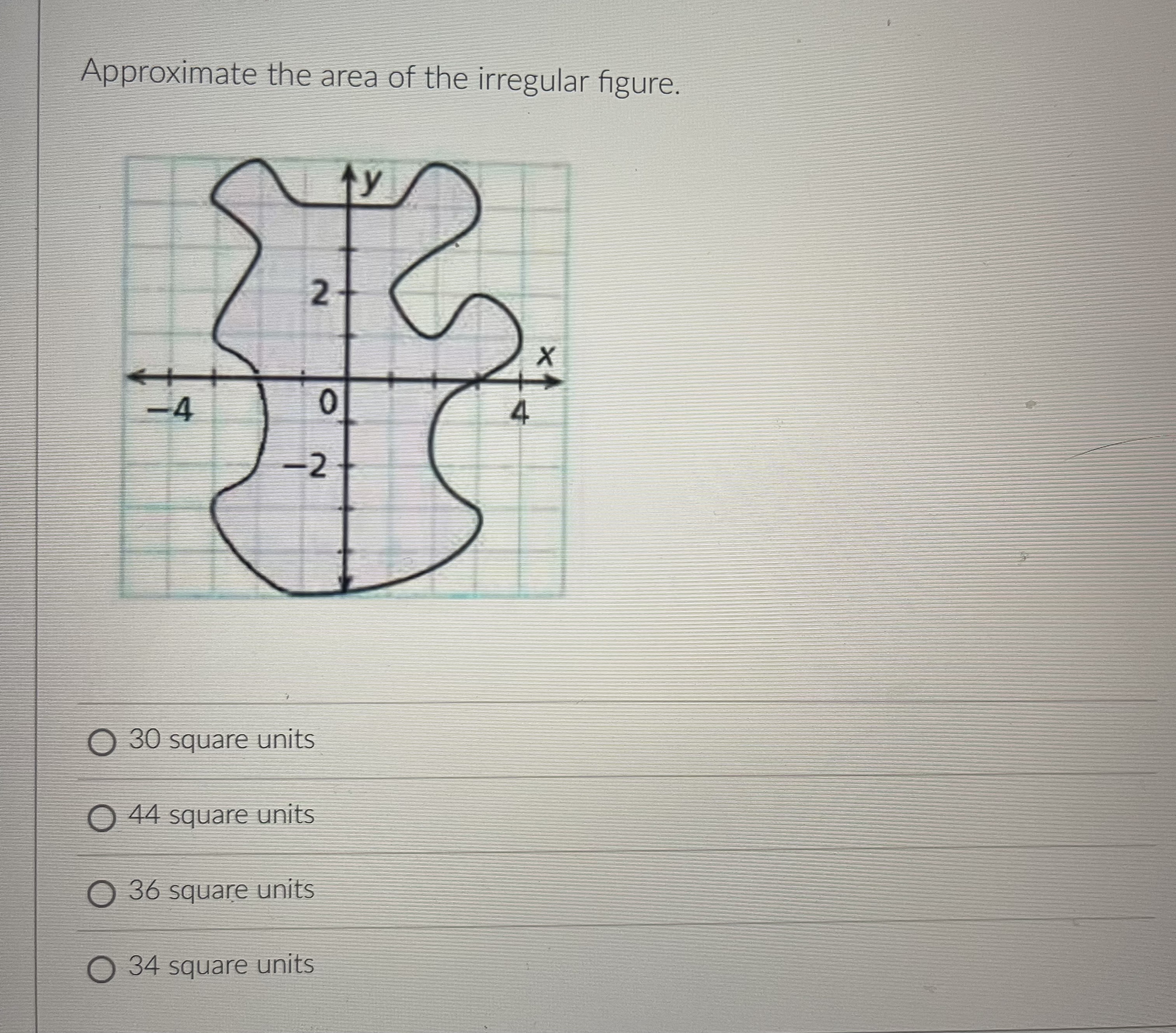 Need help figuring out area of irregular figure.