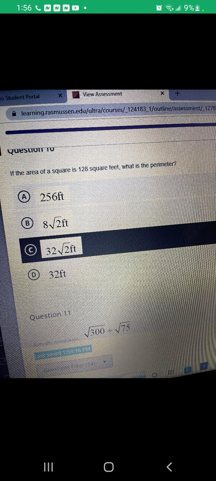 1:56 CNNND . Call 9%2 . o Student Portal View
