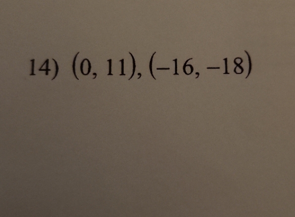 find the slope of the line through each pair of