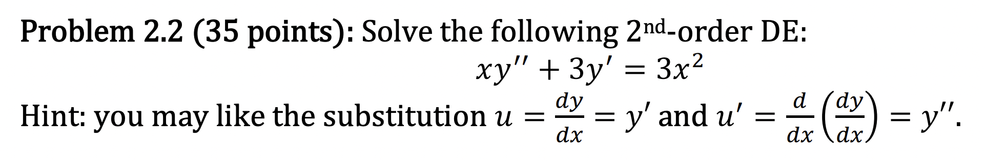 Differential Equations Problem: Please show your