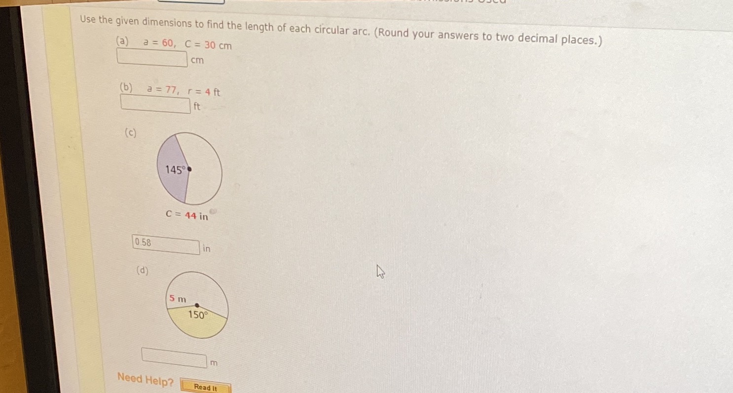 Use the given dimensions to find the length of
