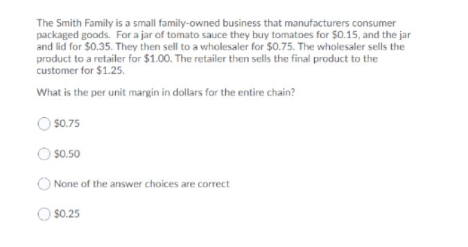 The Smith Family is a small family-owned business