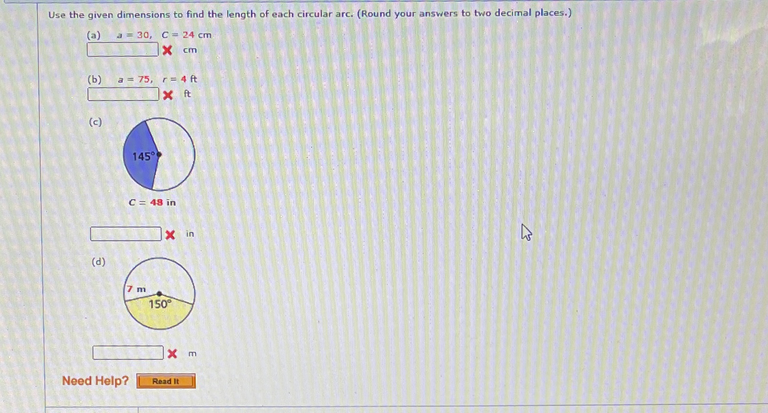 I tried the formula given in the lesson, but keep