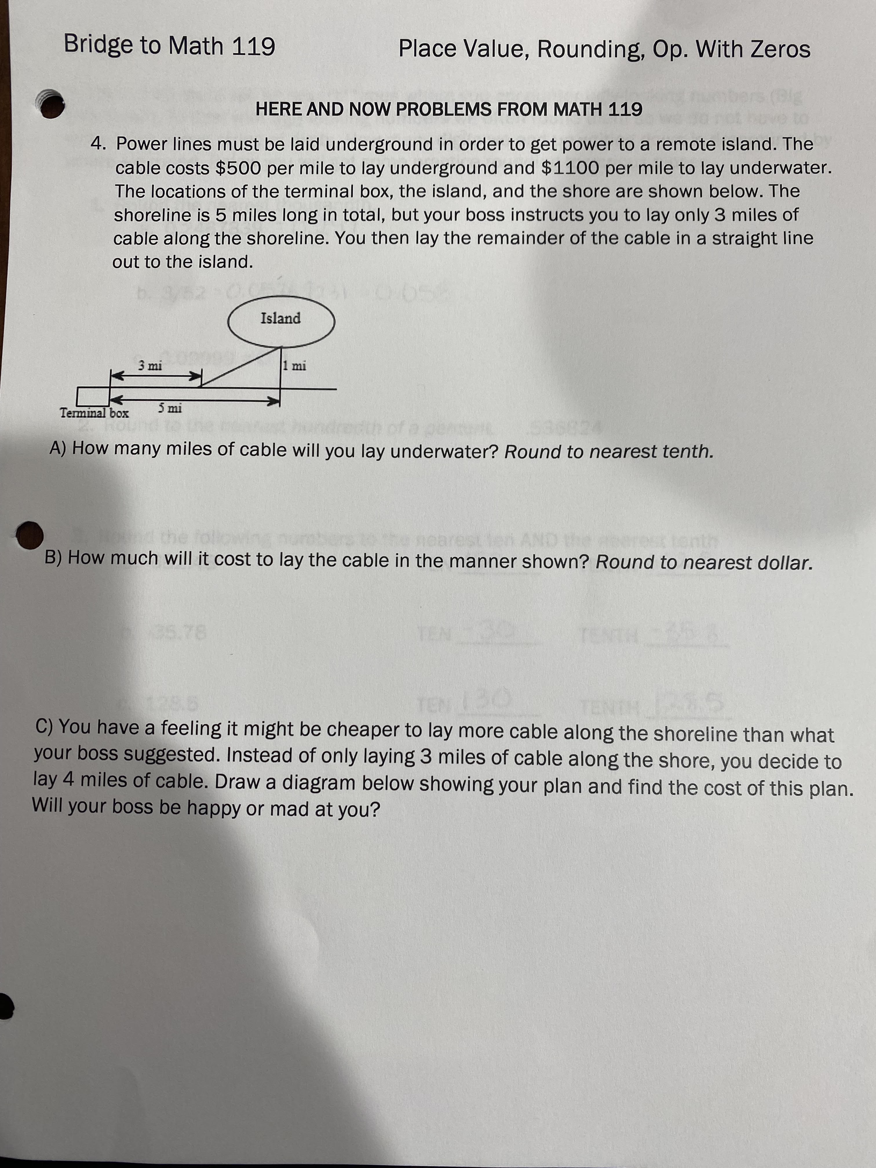 Bridge to Math 119 Place Value, Rounding, Op.