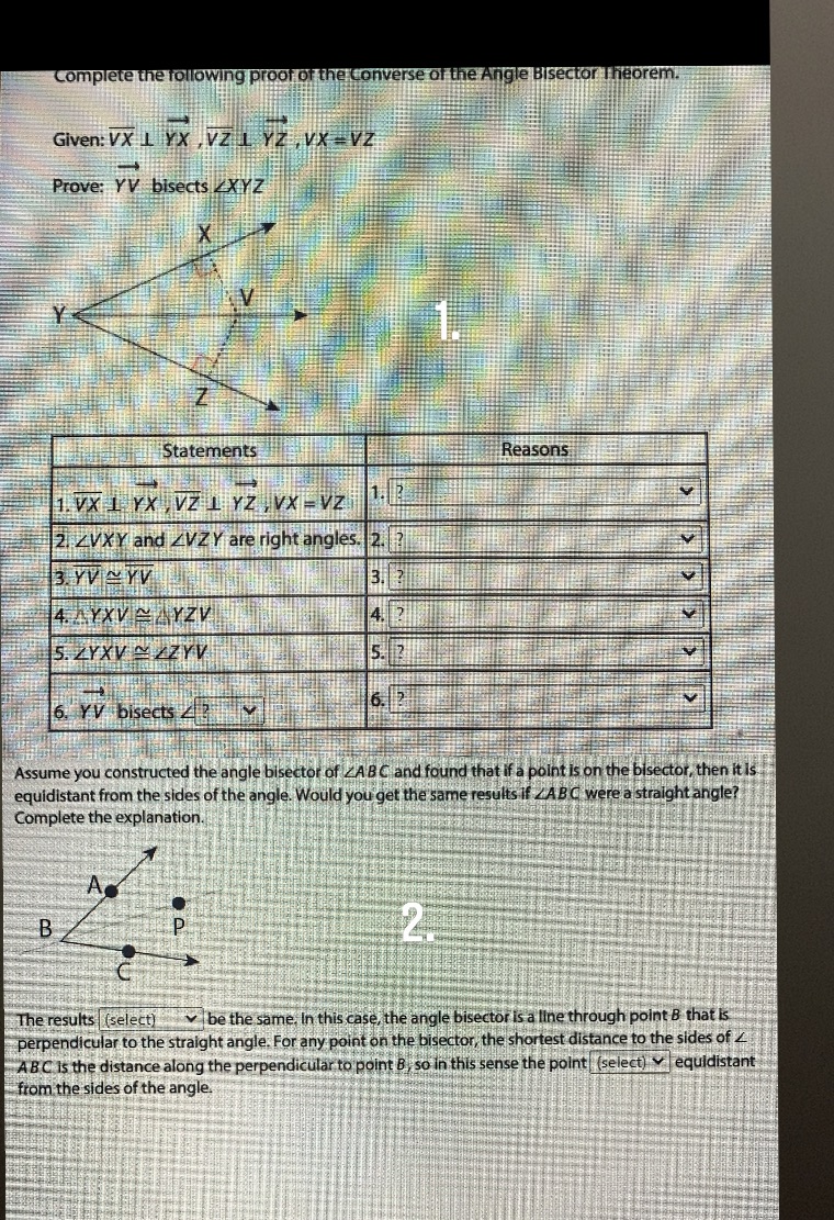 For number one, select all the reasons and dot