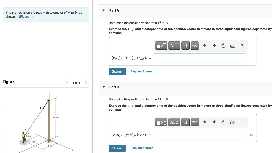 Part A The man pulls on the rope with a force of