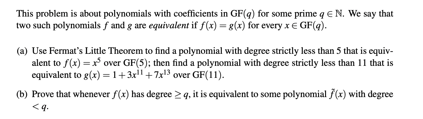 This problem is about polynomials with