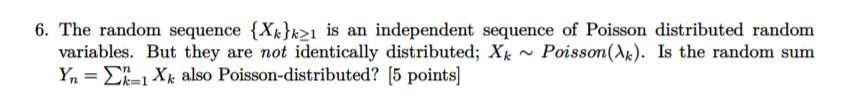 6. The random sequence {Xx}k style=