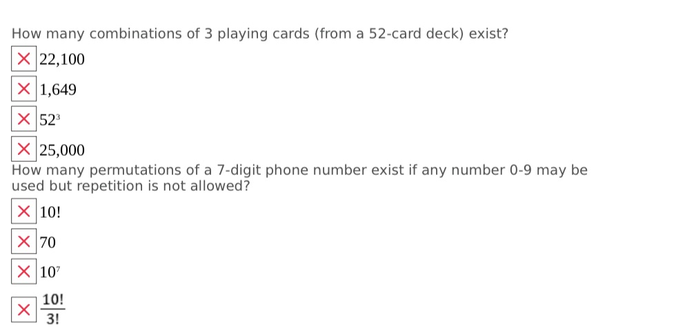 How many combinations of 3 playing cards (from a