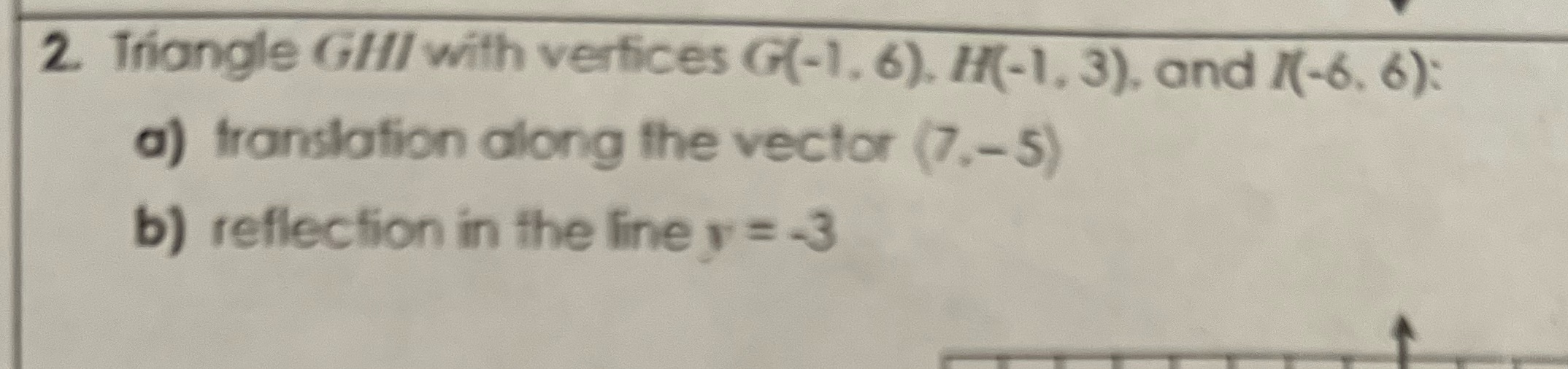 Graph and label each figure and it's image under