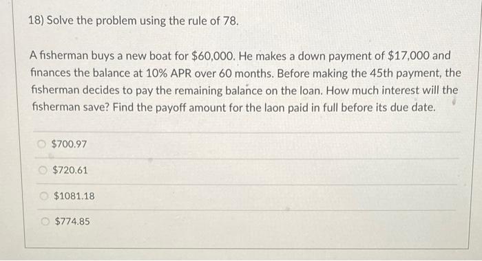 plz solve only problem 1 Problem No 1- 18) Solve