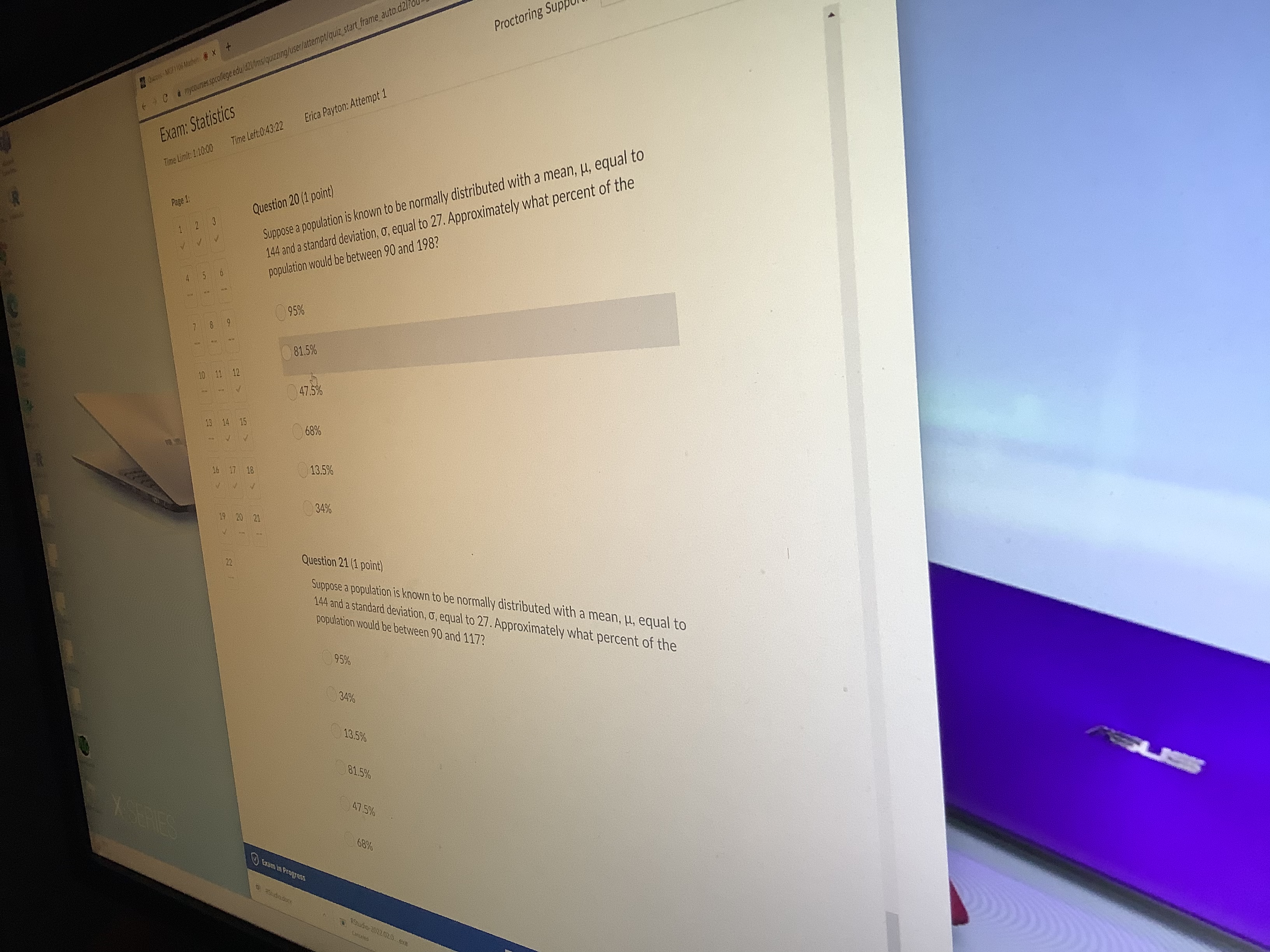 Proctoring Support a mycourses spcollege