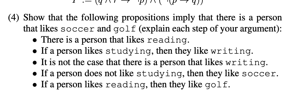 Please use symbolism to write propositions and