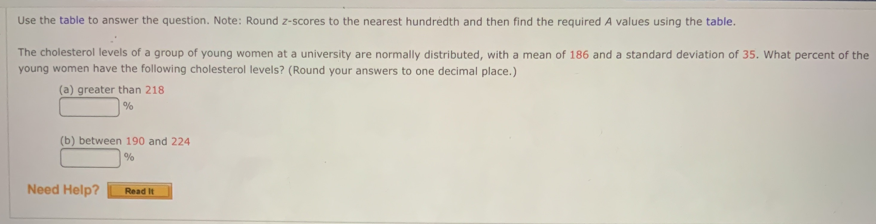 Use the table to answer the question. Note: Round