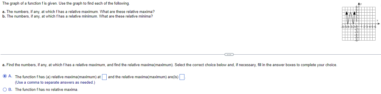 1) Use the graph to determine a. open intervals