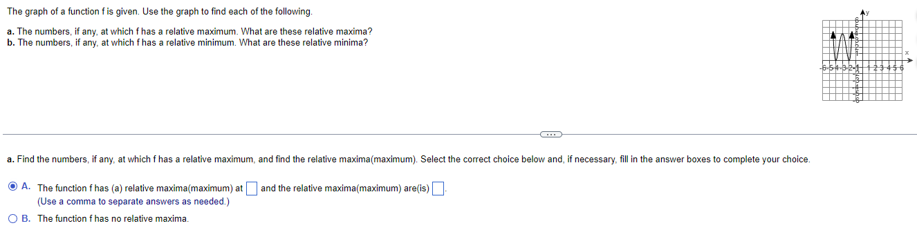 1) Use the graph to determine a. open intervals