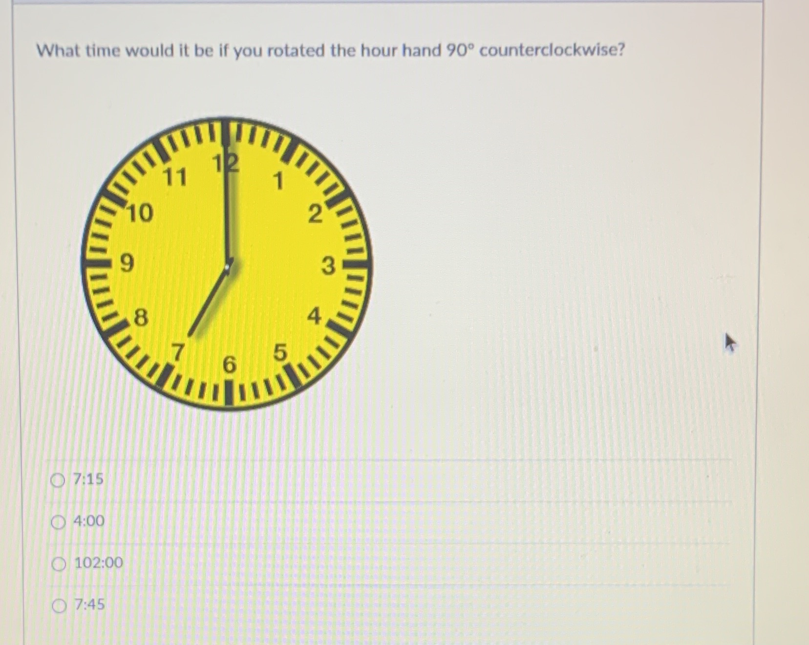 What time would it be if you rotated the hour