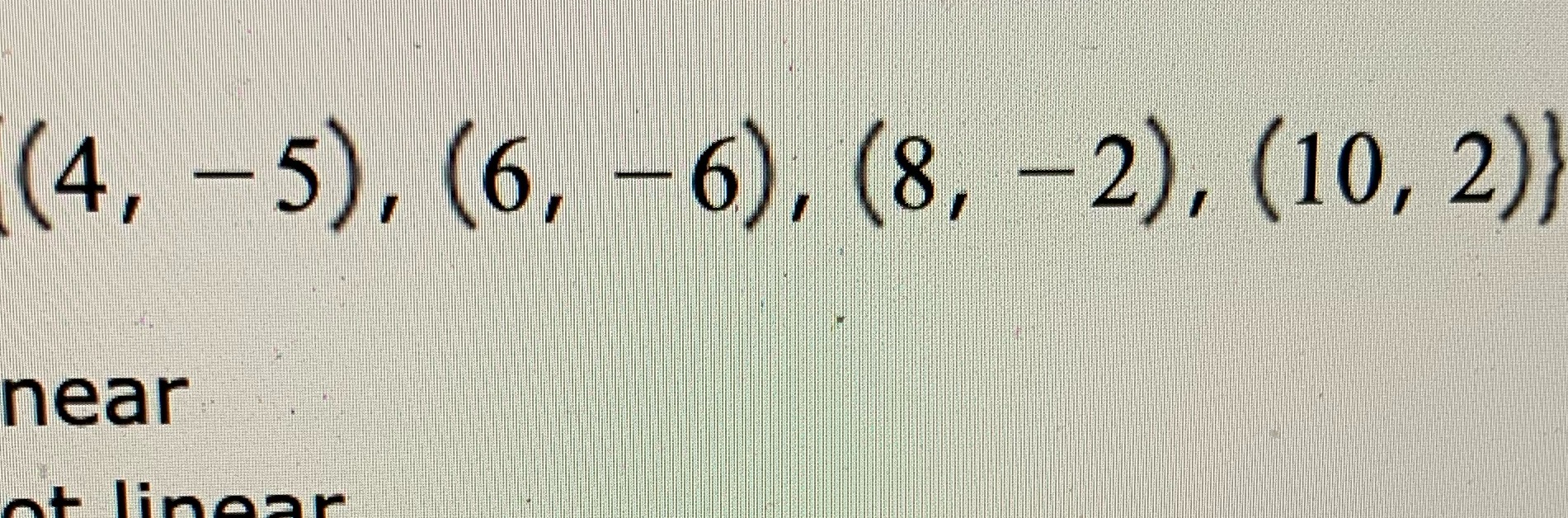 Linear or not linear \f