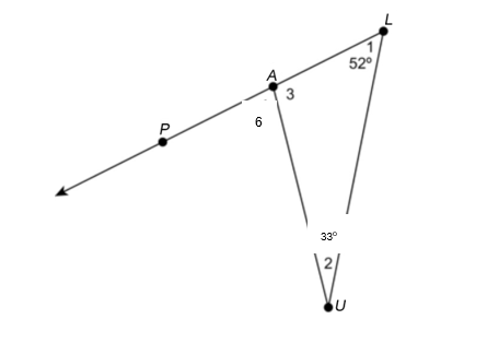 1. In the figure, <6 is an exterior angle to