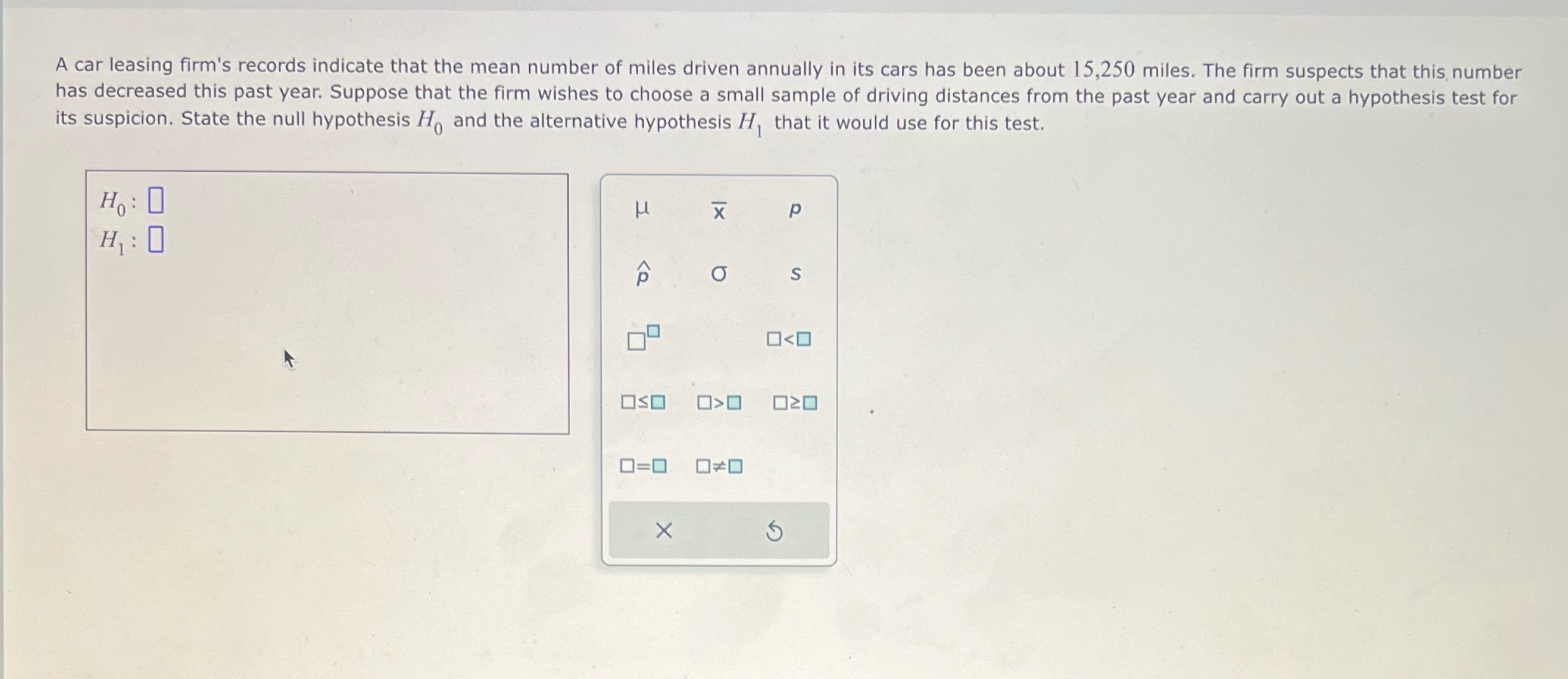 A car leasing firm's records indicate that