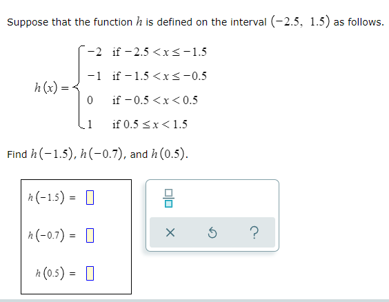 question 17 Below is the graph of y = x.
