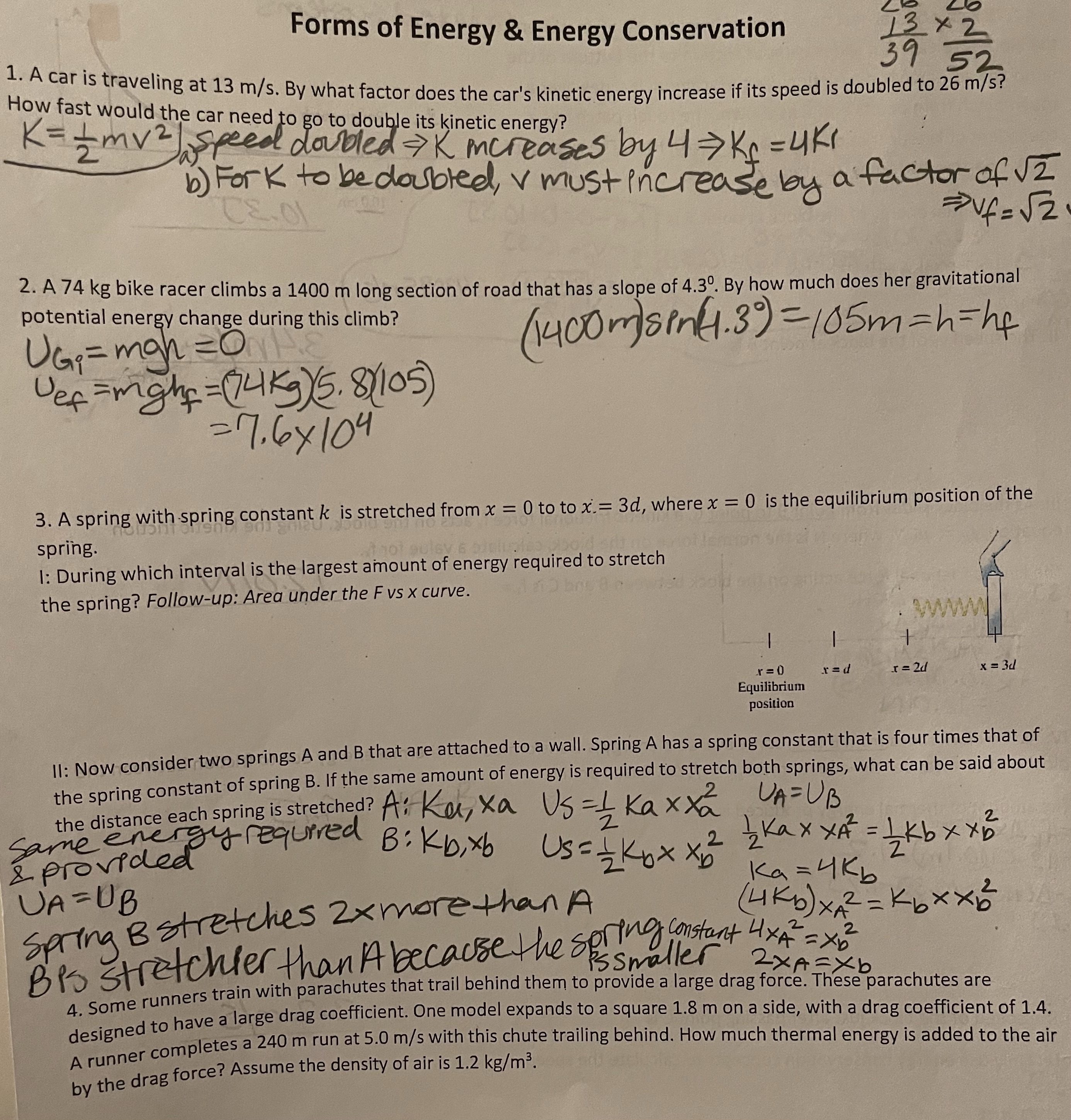 ? Answer all questions? Forms of Energy & Energy