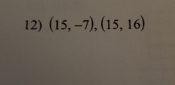 find the slope of the line through each pair of