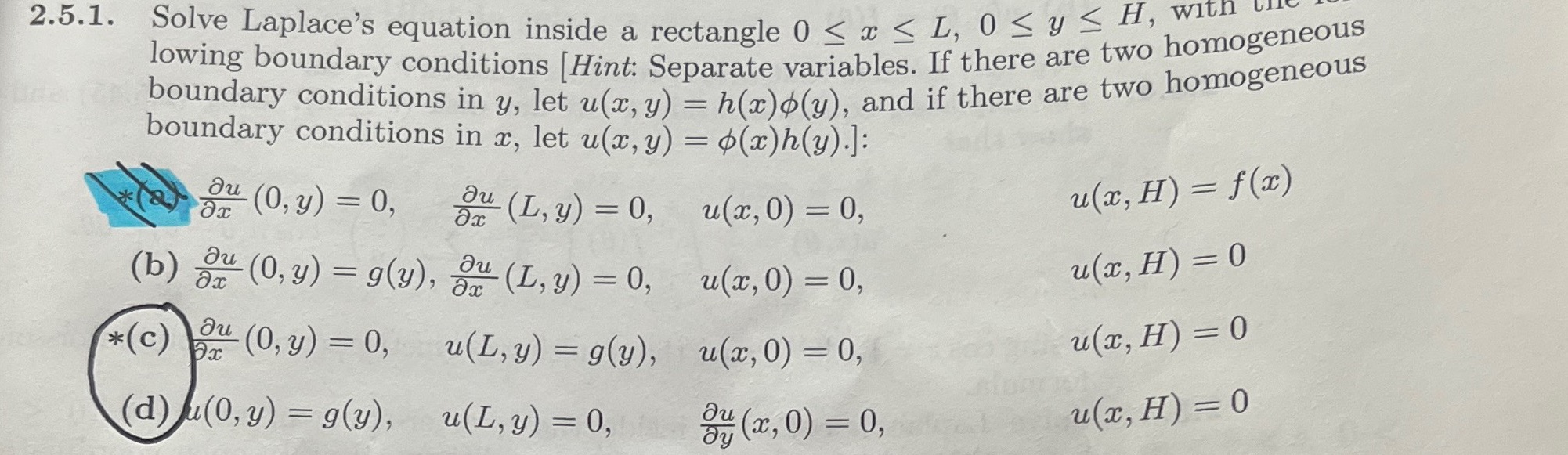C and D please 2.5.1. Solve Laplace's