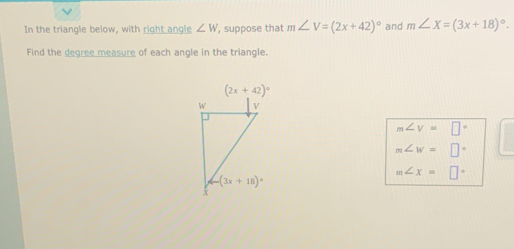 Need help to figure this out In the triangle