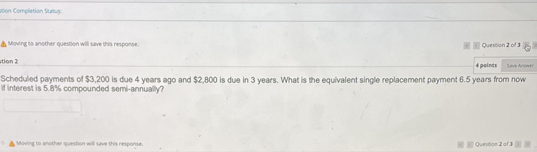 stion Completion Status: Moving to another