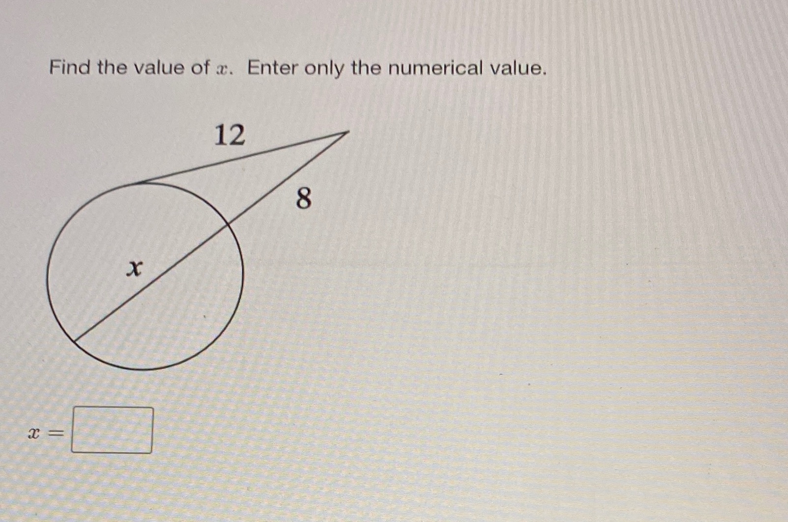 Find the value of a. Enter only the numerical