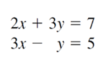 Given the following linear system of equations: