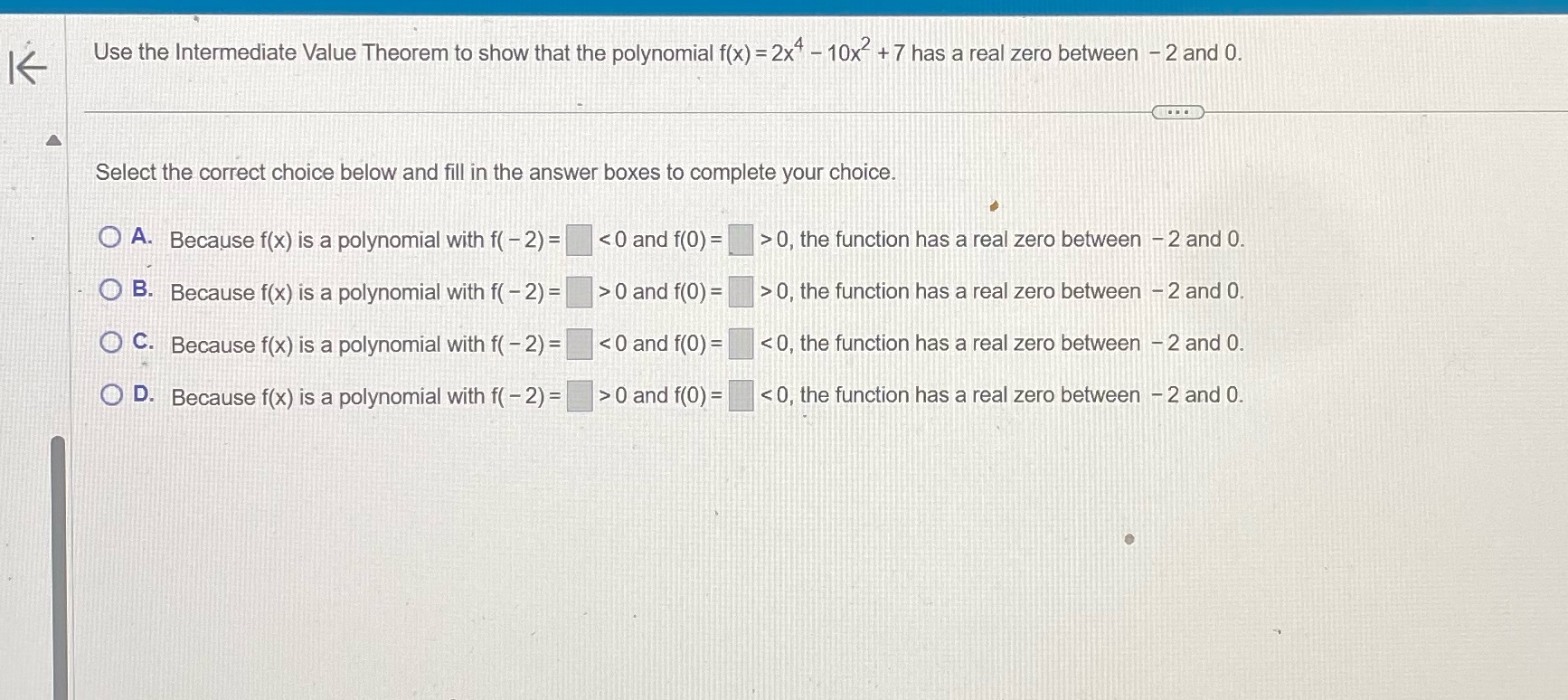 K Use the Intermediate Value Theorem to show that