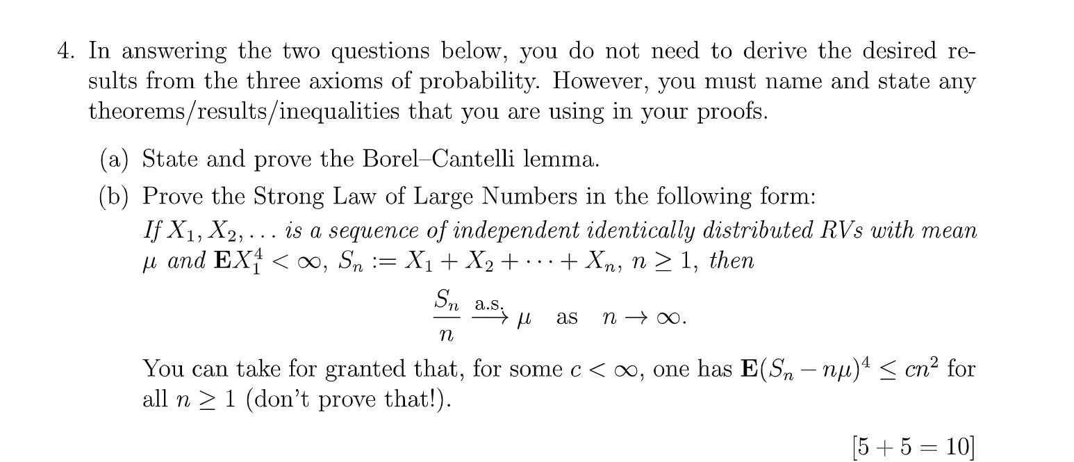 4. In answering the two questions below, you do