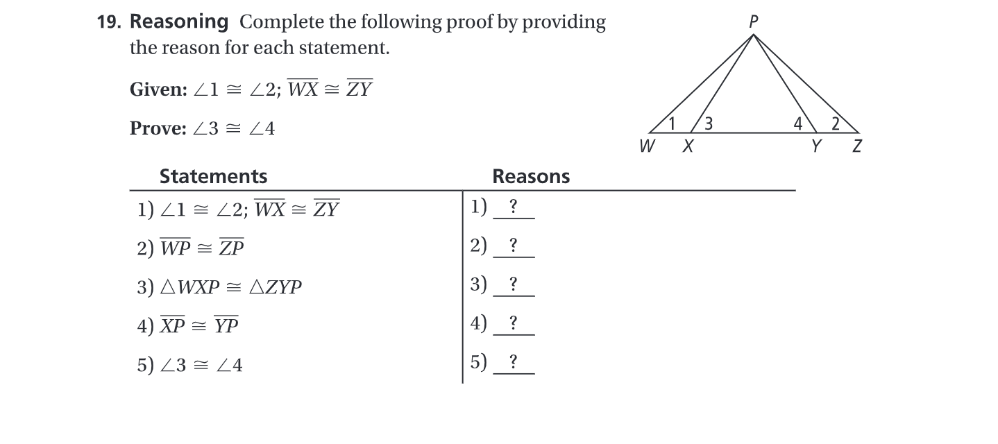 1 9. Reasoning Complete the following proof by