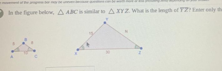 movement of the progress bar may be uneven