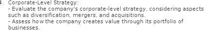 Corporate-Level Strategy: - Evaluate the