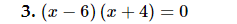 Solve each equation using the zero-product