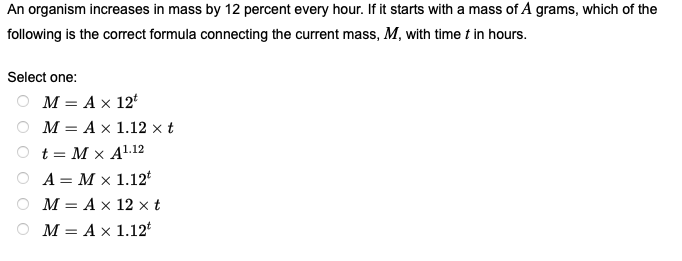 See attachments. 1. An organism increases in mass