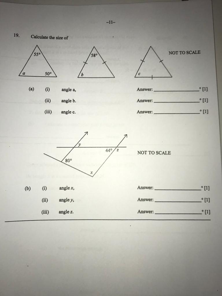 -11- 19. Calculate the size of NOT TO SCALE 550
